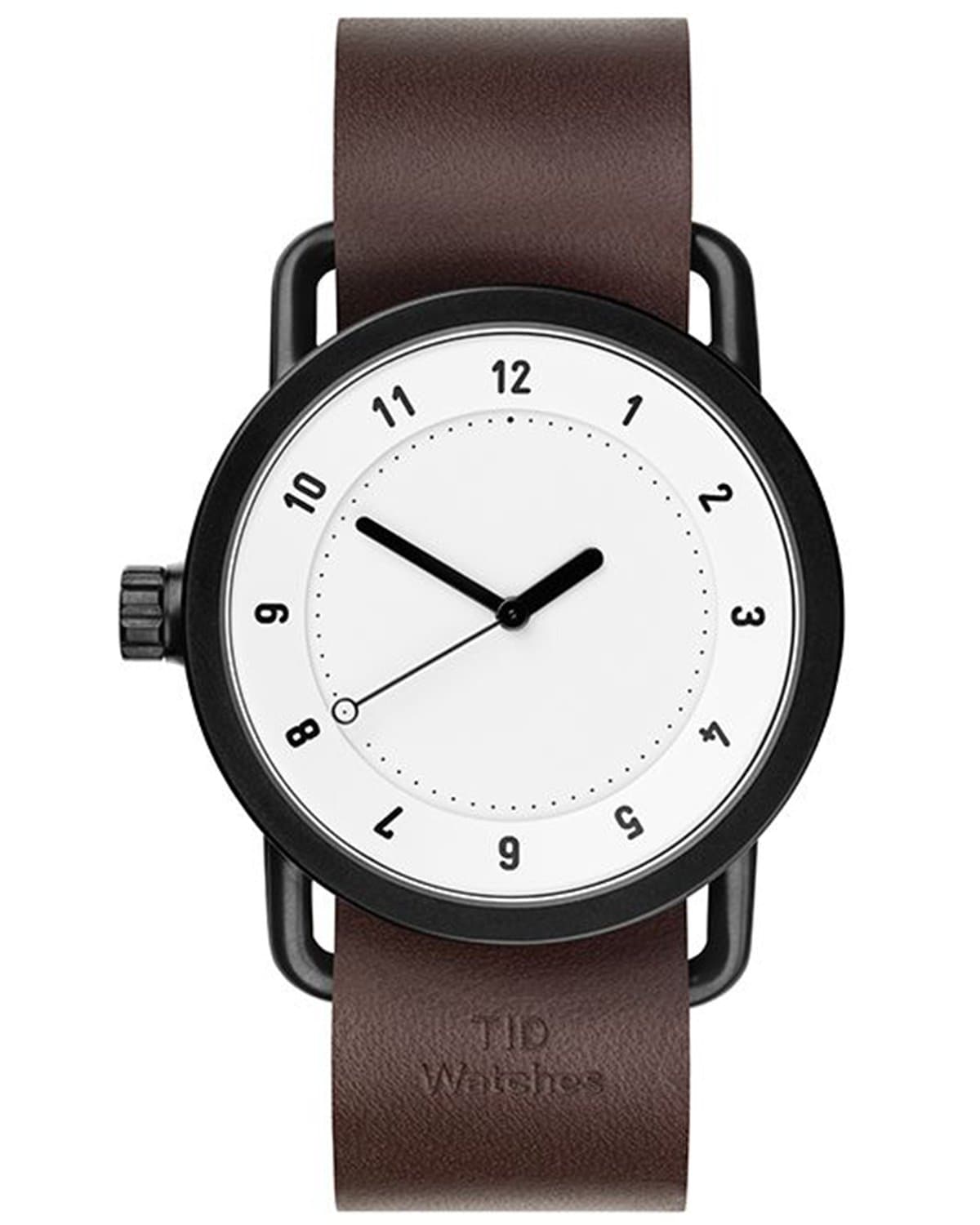 TID No. 1 White Watch | Walnut Leather