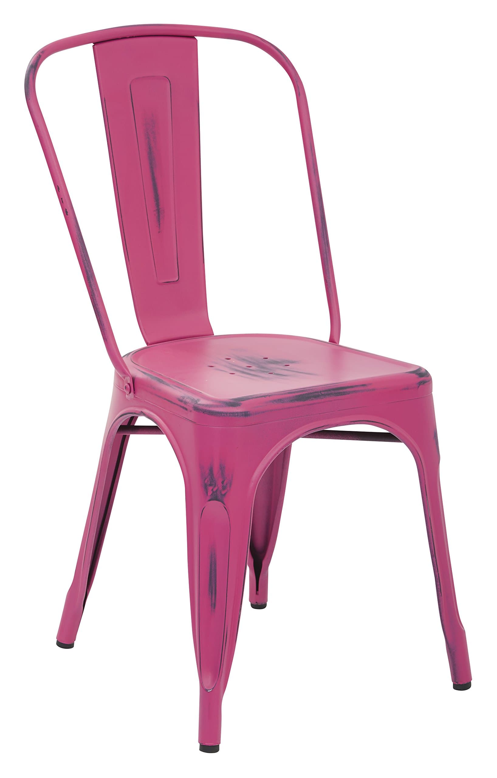 Work Smart/OSP Designs Bristow Armless Chair (2 Pack), Antique Pink