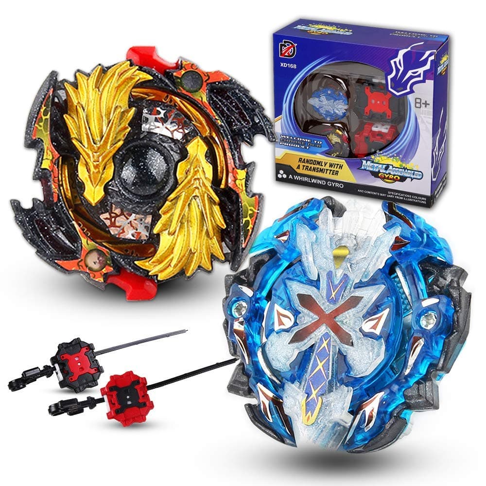 infinitoo Spinning Tops Battling Burst Tops Gold Evolution Top, 4D Fusion Model with Launcher Speed Best Gift for Children Kids Toys