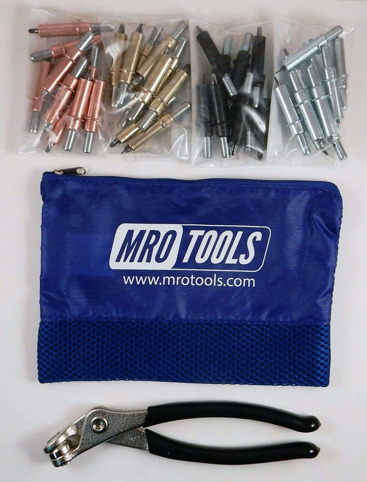 K-Series Beginner CLECO Sheet Metal Fastener KIT w/Mesh Carry Bag