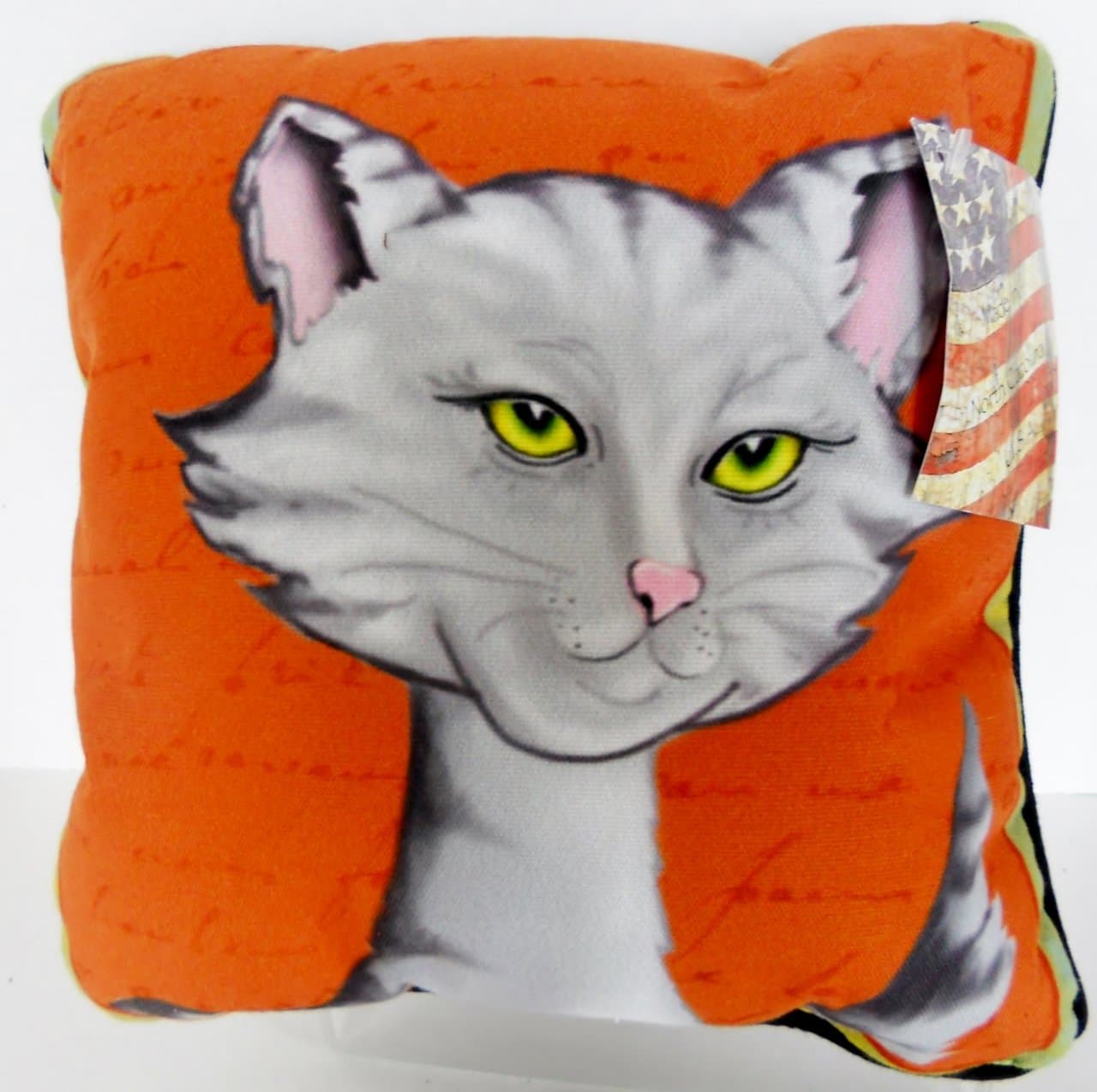 Purrfect Poses Decorative Gray Cat Pillow