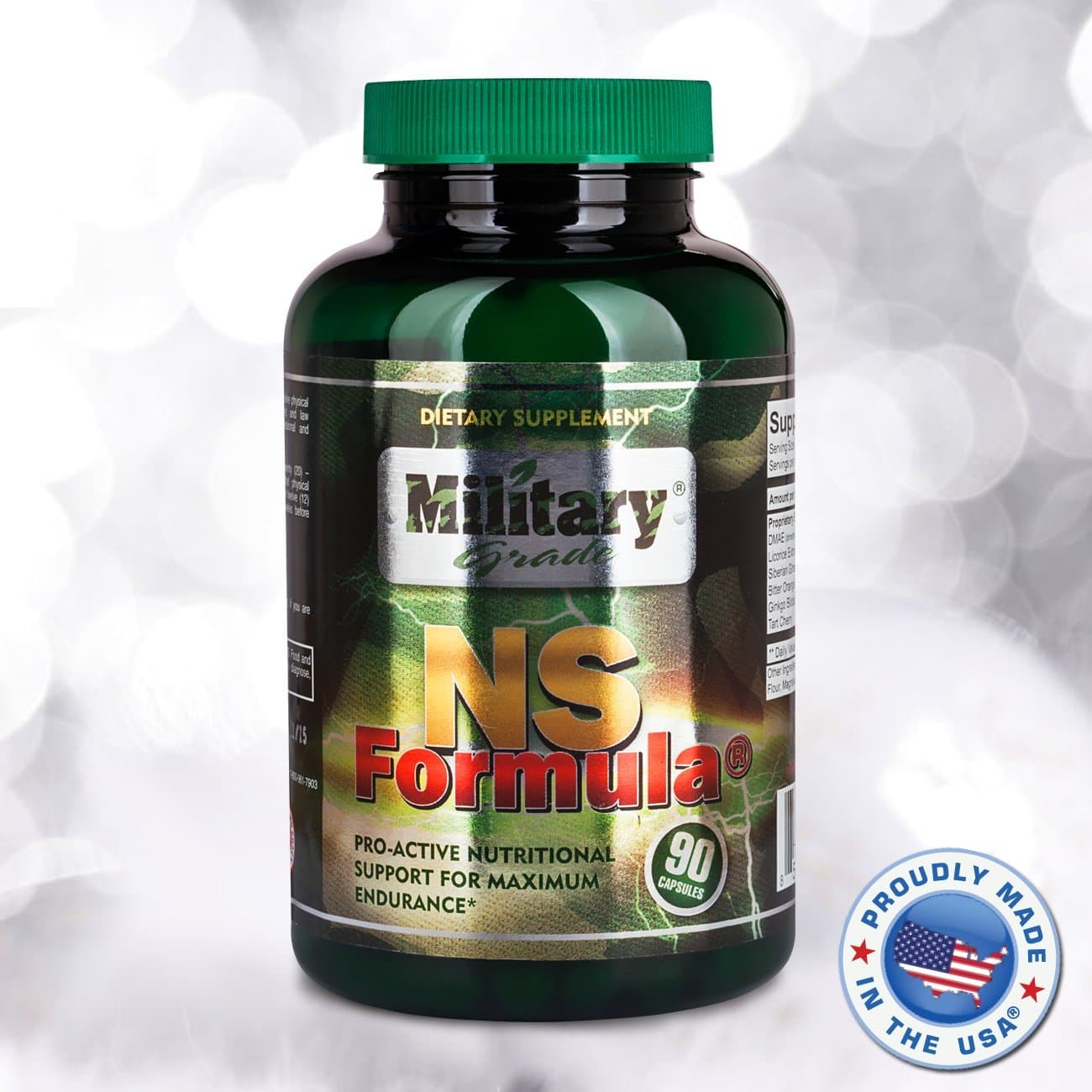 NS Formula | Caffeine Free Endurance and Energy Boosting Supplement* | 90 Vegetarian Capsules | Military Tested