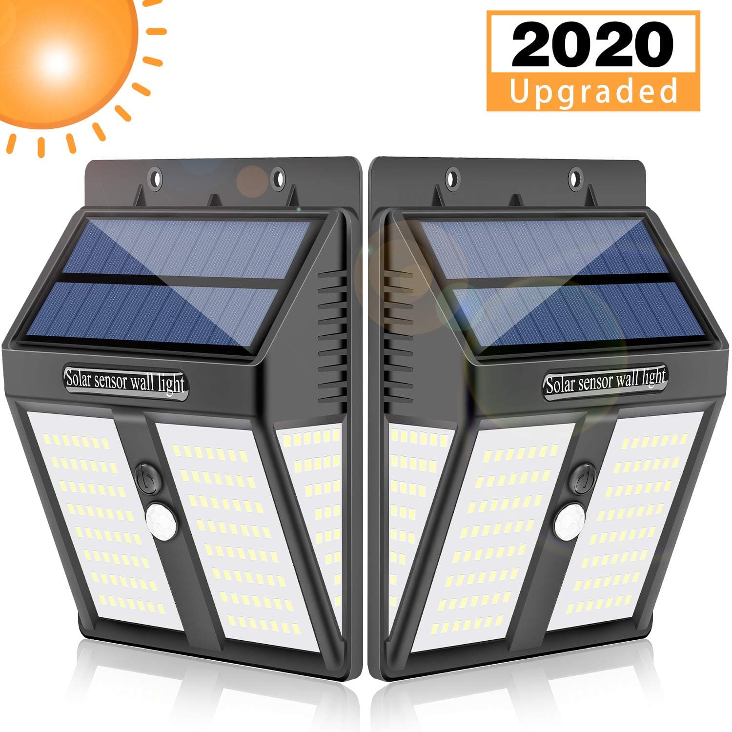 Solar Lights Outdoor, Dothnix Upgraded 146 LED Solar Motion Sensor Security Lights, Solar Powered Outdoor Lights, Wide-Angle Motion Sensor, IP65 Waterproof Wireless Wall Lights Solar Lamps(2 Pack)