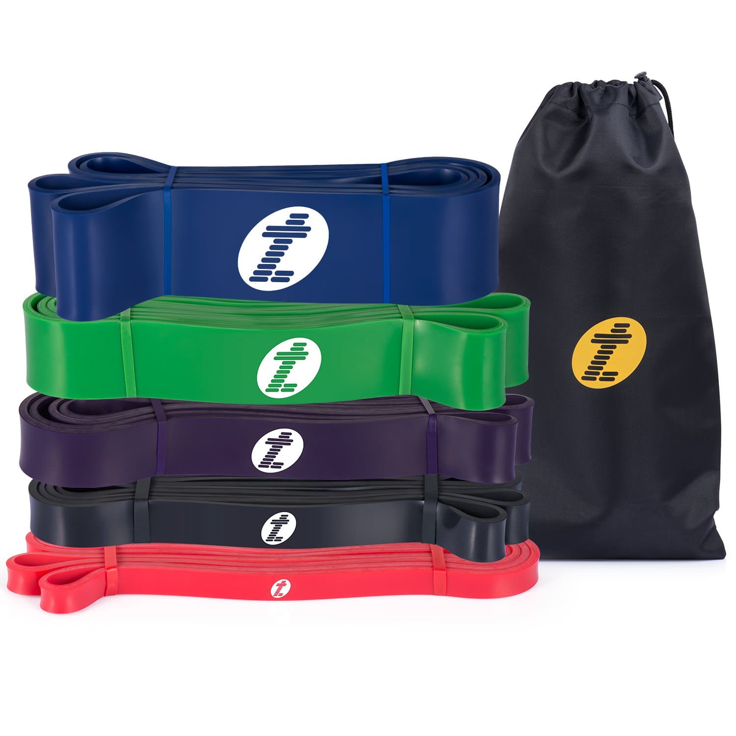 TOPLUS Pull Up Assist Exercise Resistance Bands, Perfect for Mobility Training, Stretching, Powerlifting, Physical Therapy and Home Fitness with Carry Bag