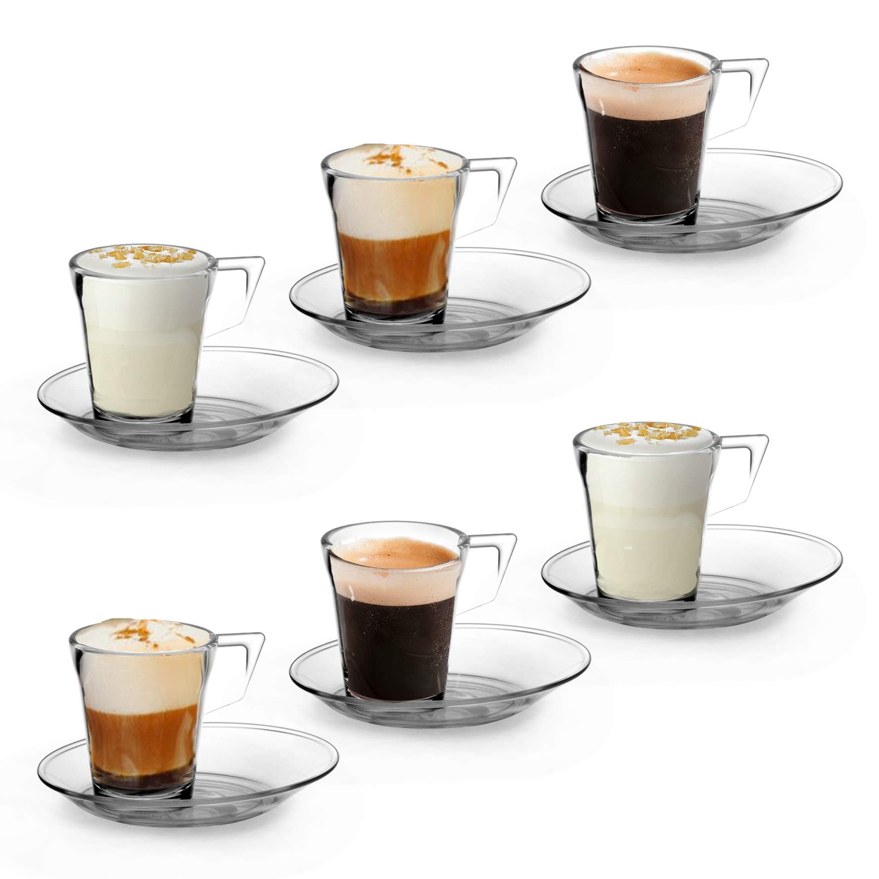 RB Plastic Expresso Coffee Cup with Saucer Premium Unbreakable Reusable 7cl, Set of 6