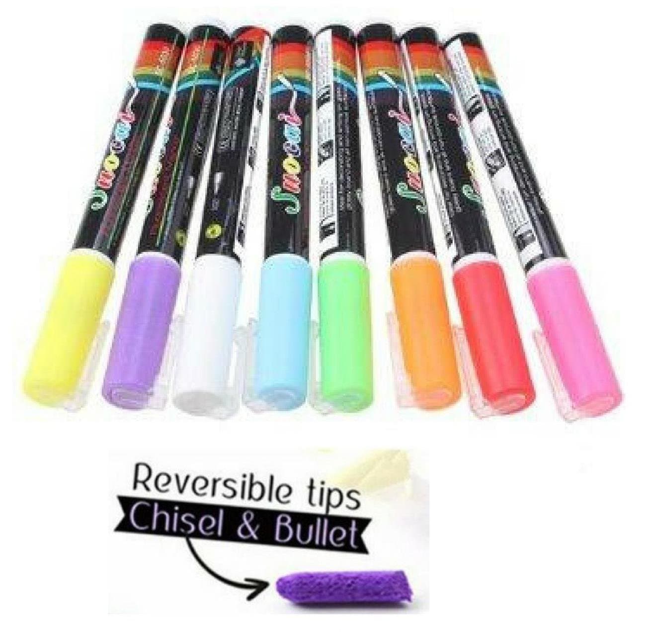 Luxurious Necessities Neonlight Led Writing Board Marker Pen 6mm Set Of 8 Dry Erase Liquid Chalk Ink Neon For Board Glass Etc