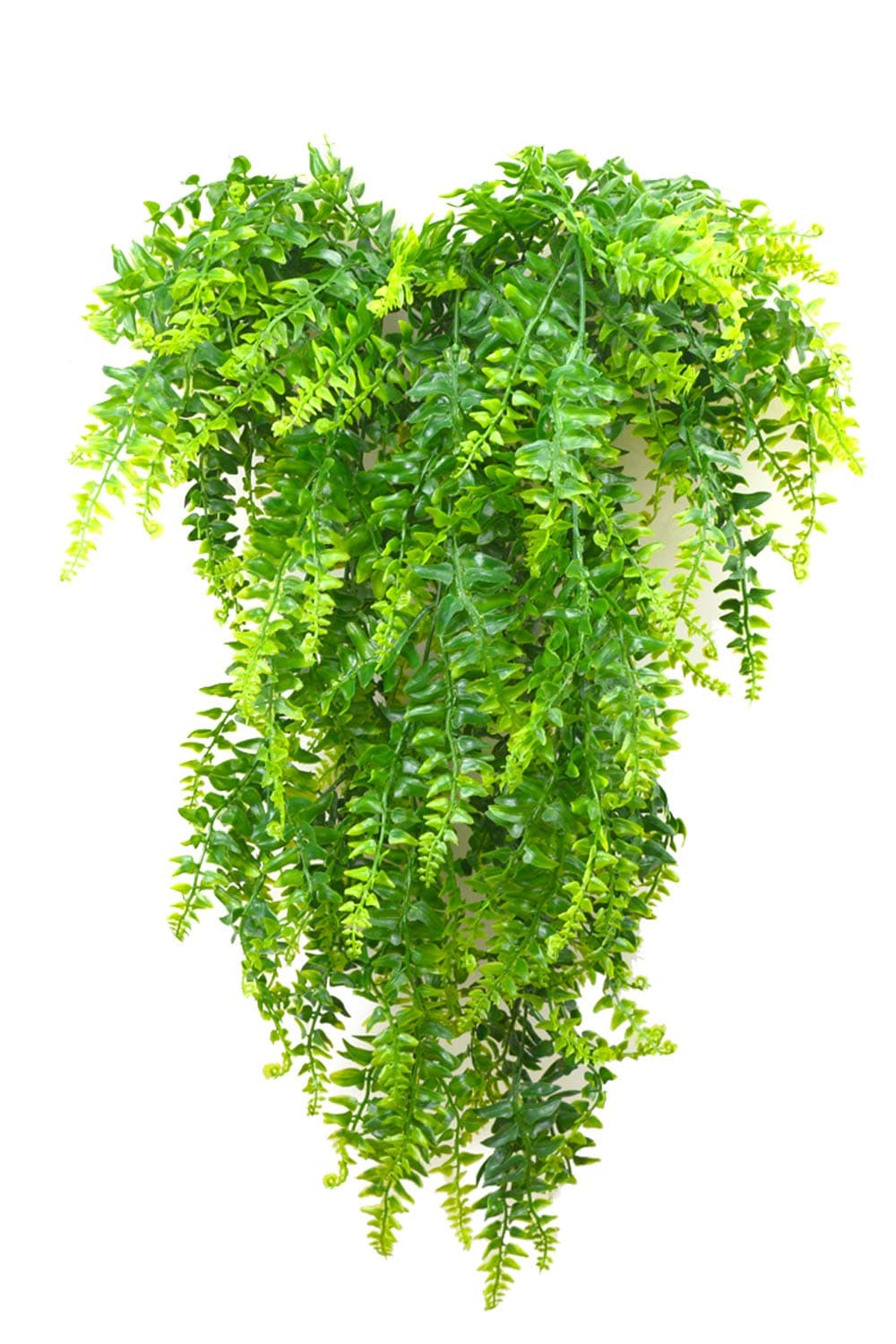 2 Pcs 31.5 Inch Artificial Plants Greenery Boston Fern Ivy Vine Persian Rattan Fake Hanging Plant Outdoor UV Resistant Plastic Plants Vines Safari Jungle Party Decorations