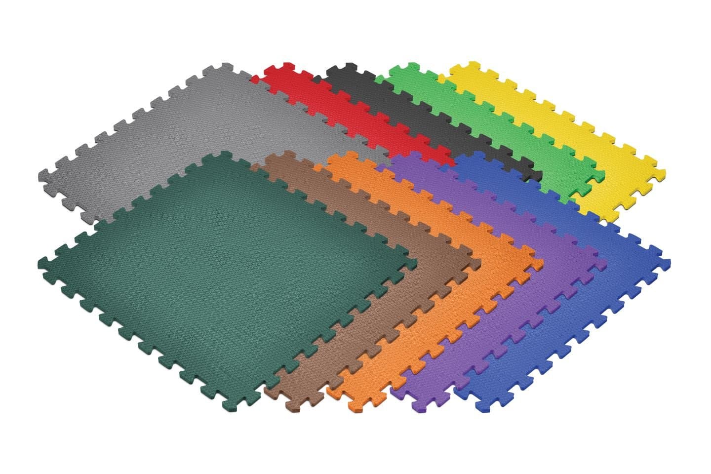 Norsk Non-Toxic Solid Color Foam Mats - EVA Foam Interlocking Tiles