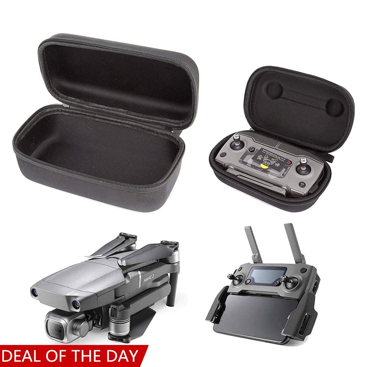 Mavic 2 Case, Oukey Waterproof Mini Hard Carrying Case for DJI Mavic 2 Pro/Zoom Drone Body and Remote Controller Transmitter Bag Accessory