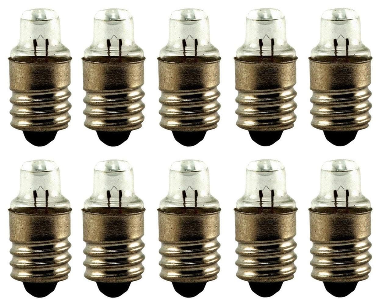 Eiko 222 2.25V .25A TL-3 Miniature Screw Base Halogen Bulbs - 10 Pack