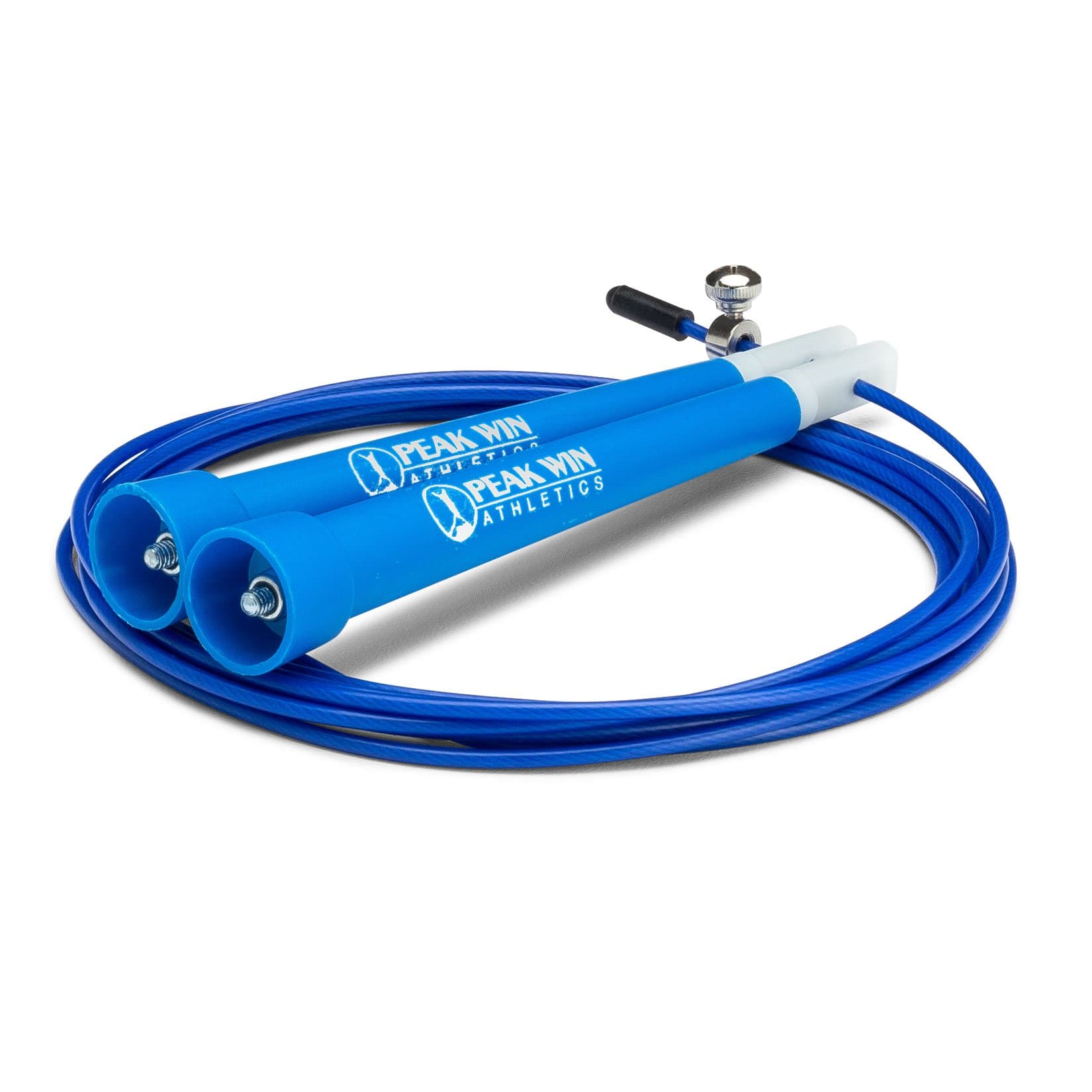 #1 Rated Adjustable Jump Rope with Kink and Tangle Resistant Wire Rope Made with a Spring Steel Core - Available in Red, Black, Blue and Grey. Perfect for Men Women and Children of Any Height.