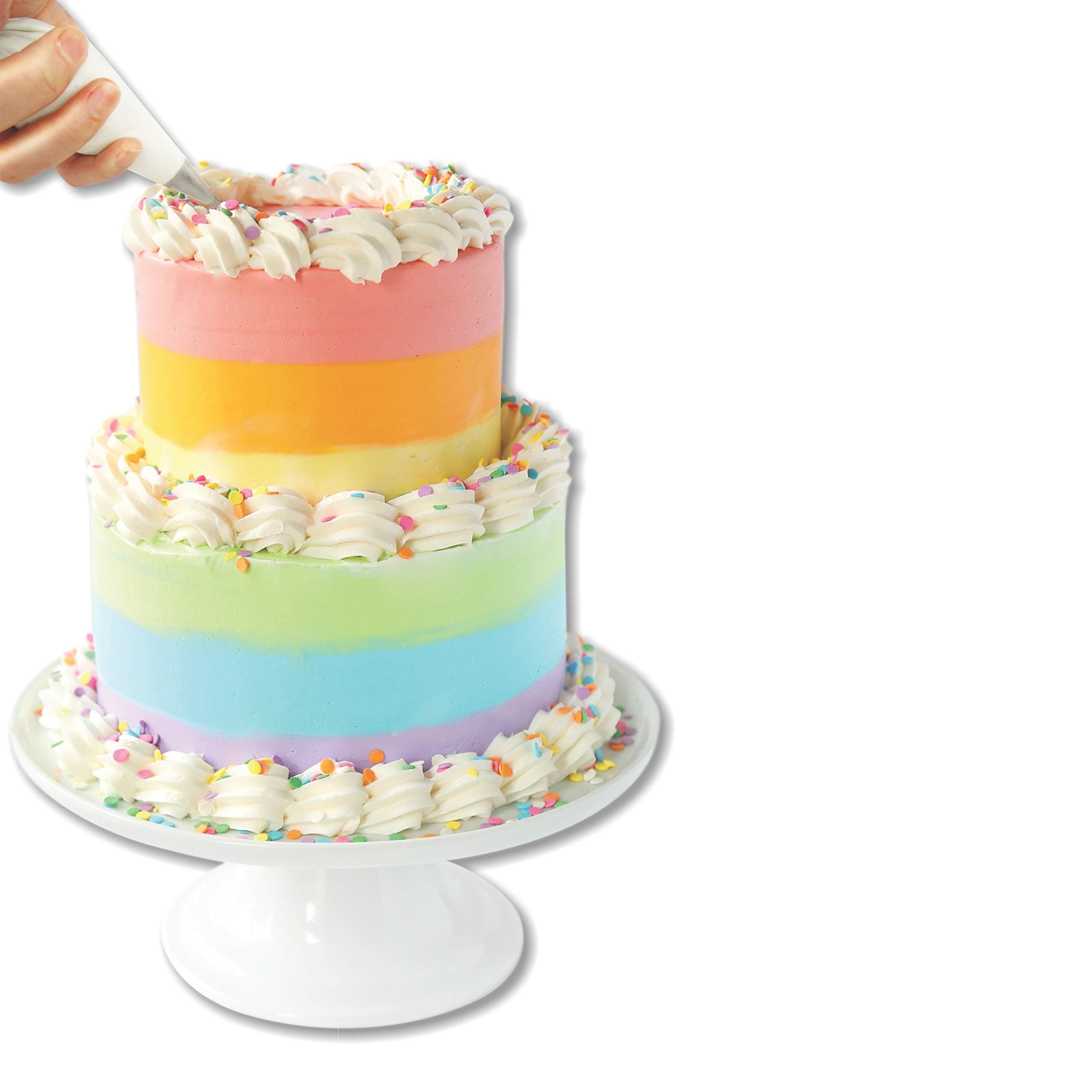 FantasyDay 72-Piece Cake Decorating Supplies Baking Tools with 42 Piping Nozzles Icing Tips, 6 Disposable Bags, 1 Brush, 3 Reusable Pastry Bags, 4 Couplers, 1 Flower Nail, 3 Scrapers, 1 Flower Lifter