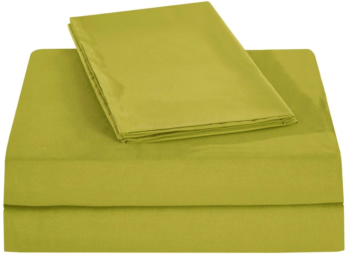 Honeymoon 1800 Brushed Microfiber Bed Sheet Set, Ultra Soft, Queen - Olive