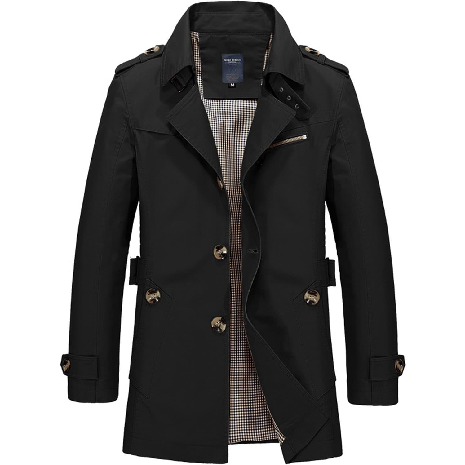Mandaartins Casual Long Section Spring Autumn Winter Jacket Men Trench Coat Solid with Belt Overcoat Plus Size M-5Xl
