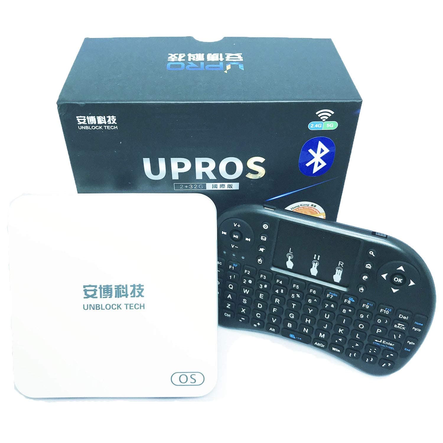 BAIPU Unblcok Tech TV Box 2019 Latest Unblock Tech Gen 7 Upros Ubox i9 2G RAM 32G ROM 802.11ac 5G WIFI Jailbreak Version TV Box Gift Set