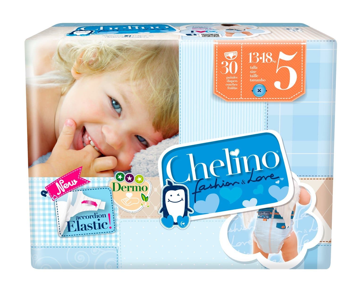 ChelinoBaby Diapers Size 5 (13-18 kg), 30 Count (Pack of 1)