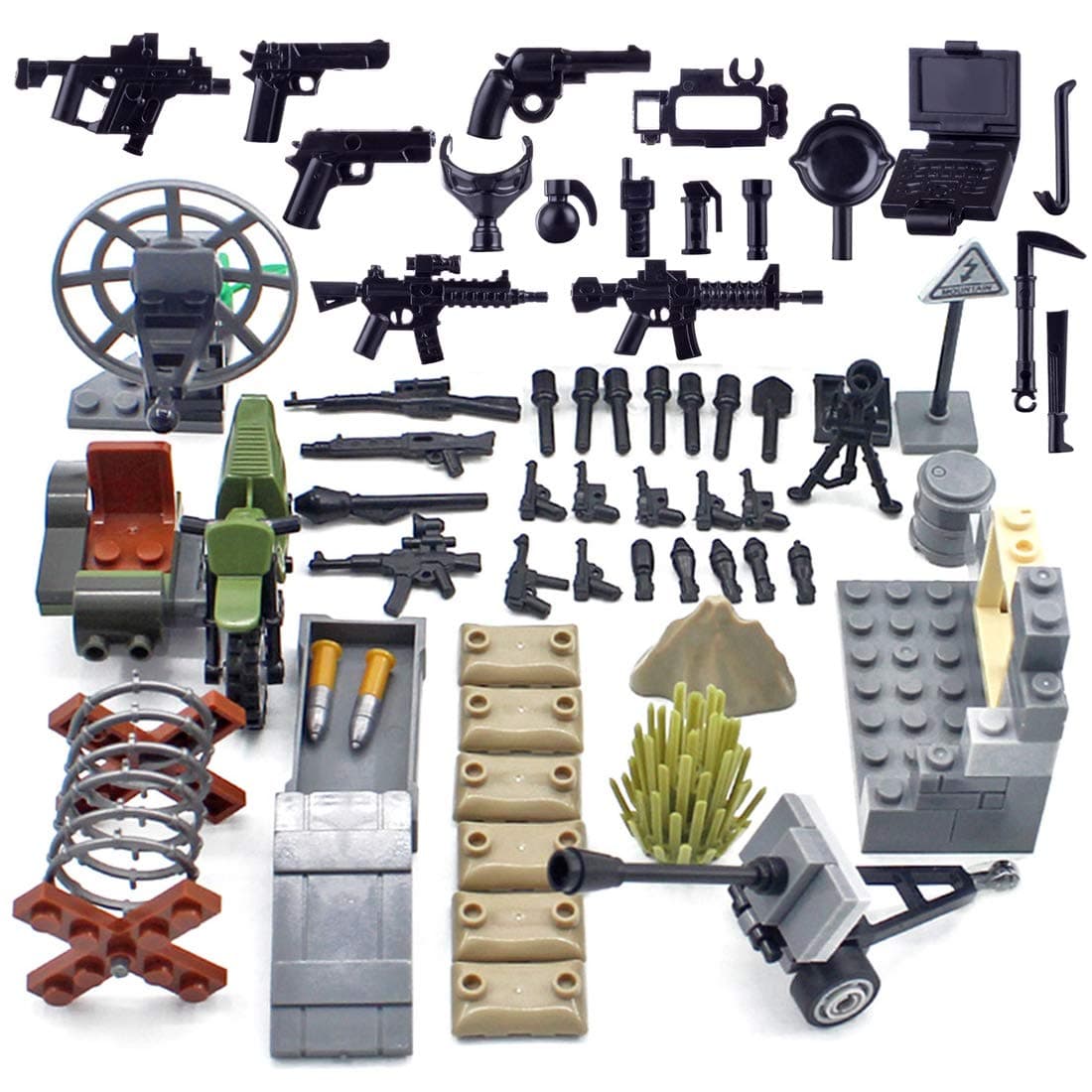 PARIO Custom Weapons Set for SWAT Team Minifigures, Compatible With LEGO