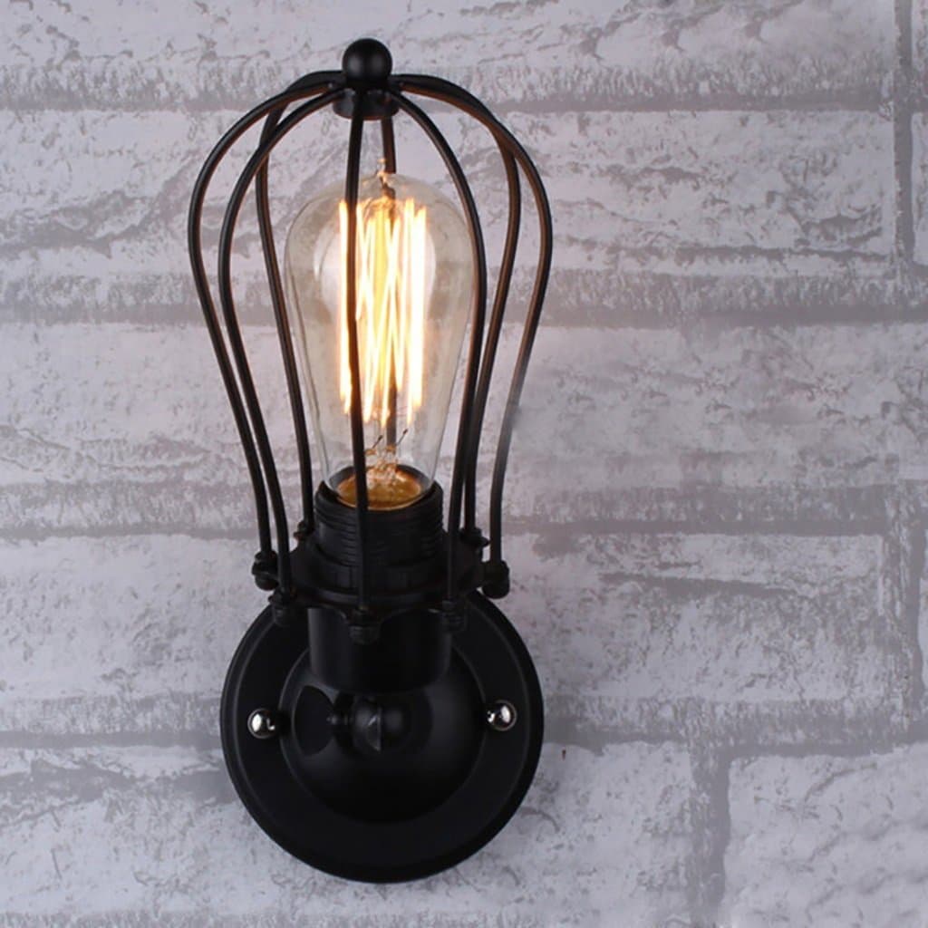 wall sconces Loft Retro Double Pants Grapefruit Wallpapers American Village Iron Antique Restaurant Corridor Aisle LED Wall Light sconces
