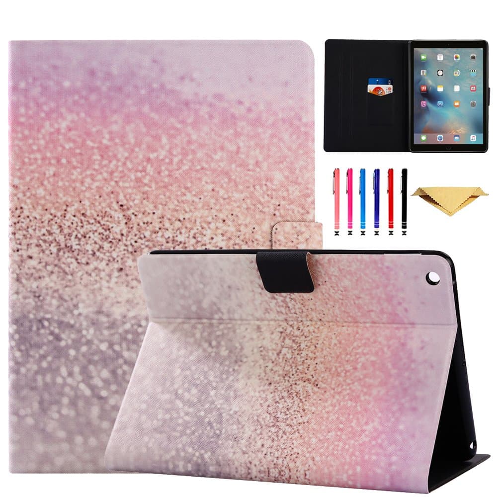 Monstek iPad Air 2 Case,Leather Case Card Slots Flip Wallet Cover with Stand for iPad Air 2/iPad 6,Gold Sand