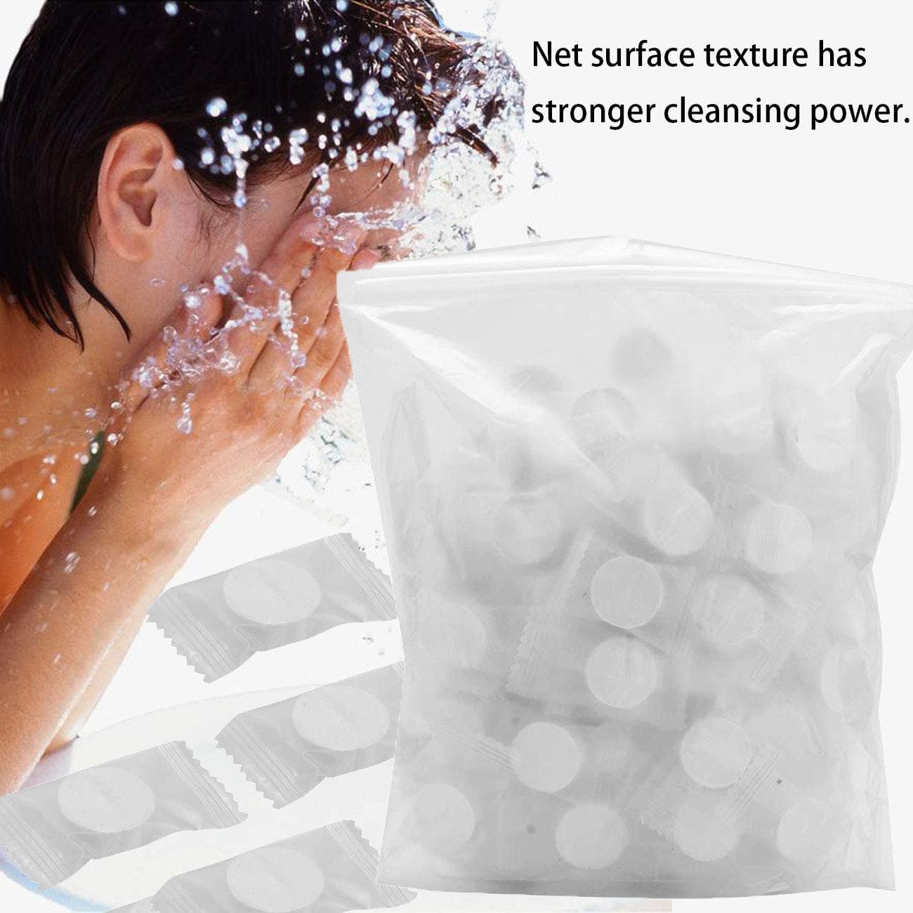 100Pcs Disposable Compressed Towel - Portable Mini Camping Wipes,Soft Makeup Cotton Towel,Face Cleaning Tissue Paper Towel for Travel/Home/Outdoor Activities