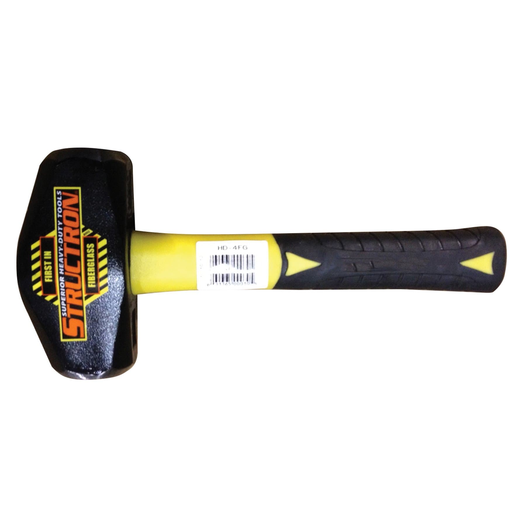 Structron 41512 HD-4FG 4 lb. Drilling Hammer with 10.5" Yellow Fiberglass Handle