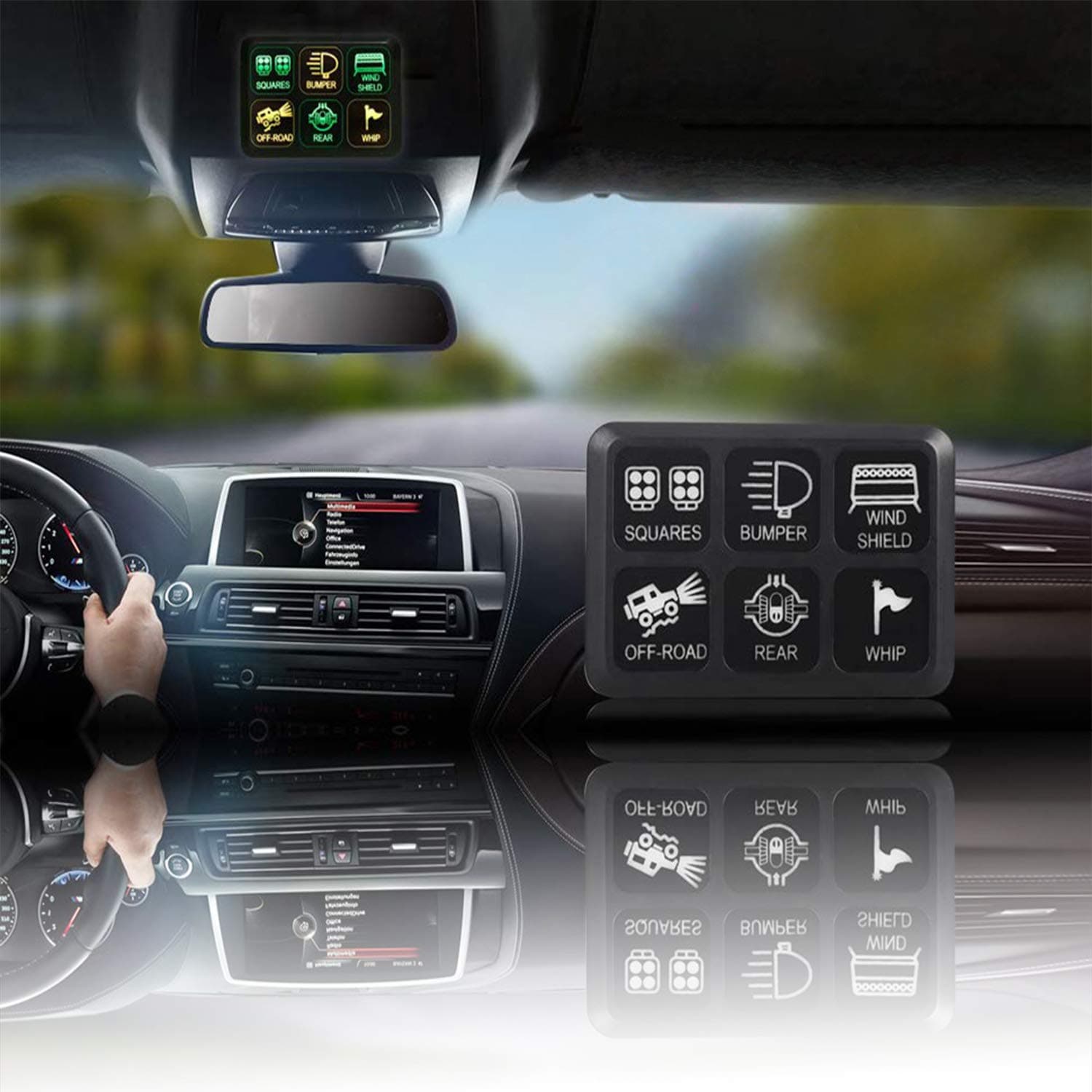 YOUAN 6 Gang Switch Panel with Electronic Relay System Wiring Harness and Fuse Circuit Control Box Assemblies Kit for Marine Boat Car Auto Truck UTV ATV RV Jeep Off-Road LED Lights and Accessories