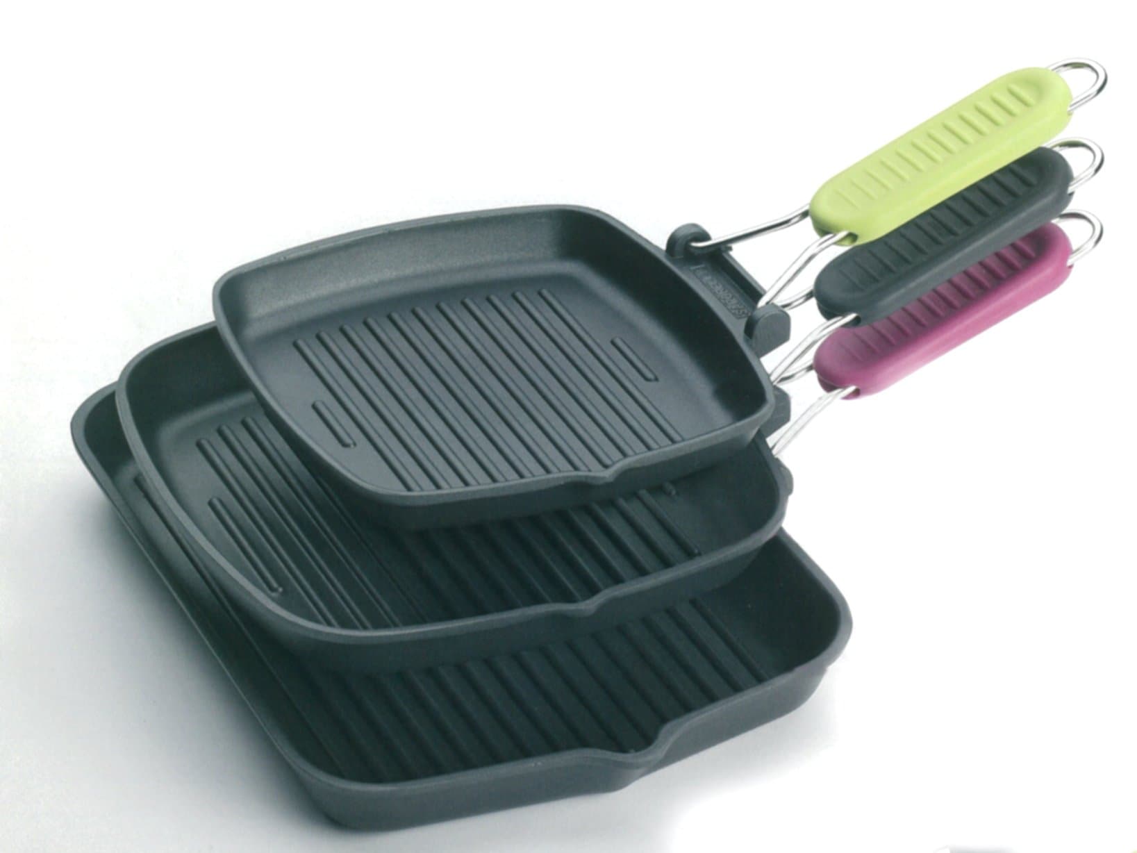 Risol Saporelax Non-Stick Grill Pan 36 x 26 cm Handle Cookware Aluminium, Black