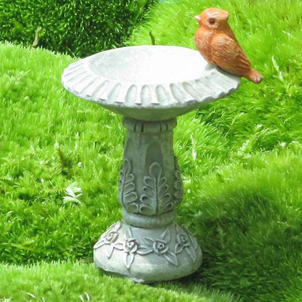 Miniature Fairy Garden Cardinal Bird Bath