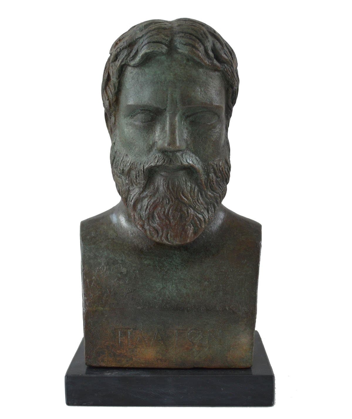 Plato Bust with bronze color effect - Greek Philosopher student of Socrates - Platonas