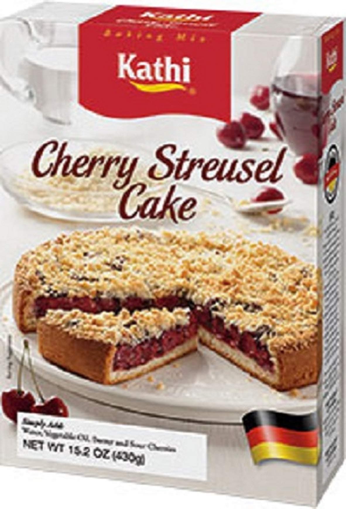 Kathi Cherry Streusel Cake Mix, 15.2 Ounce