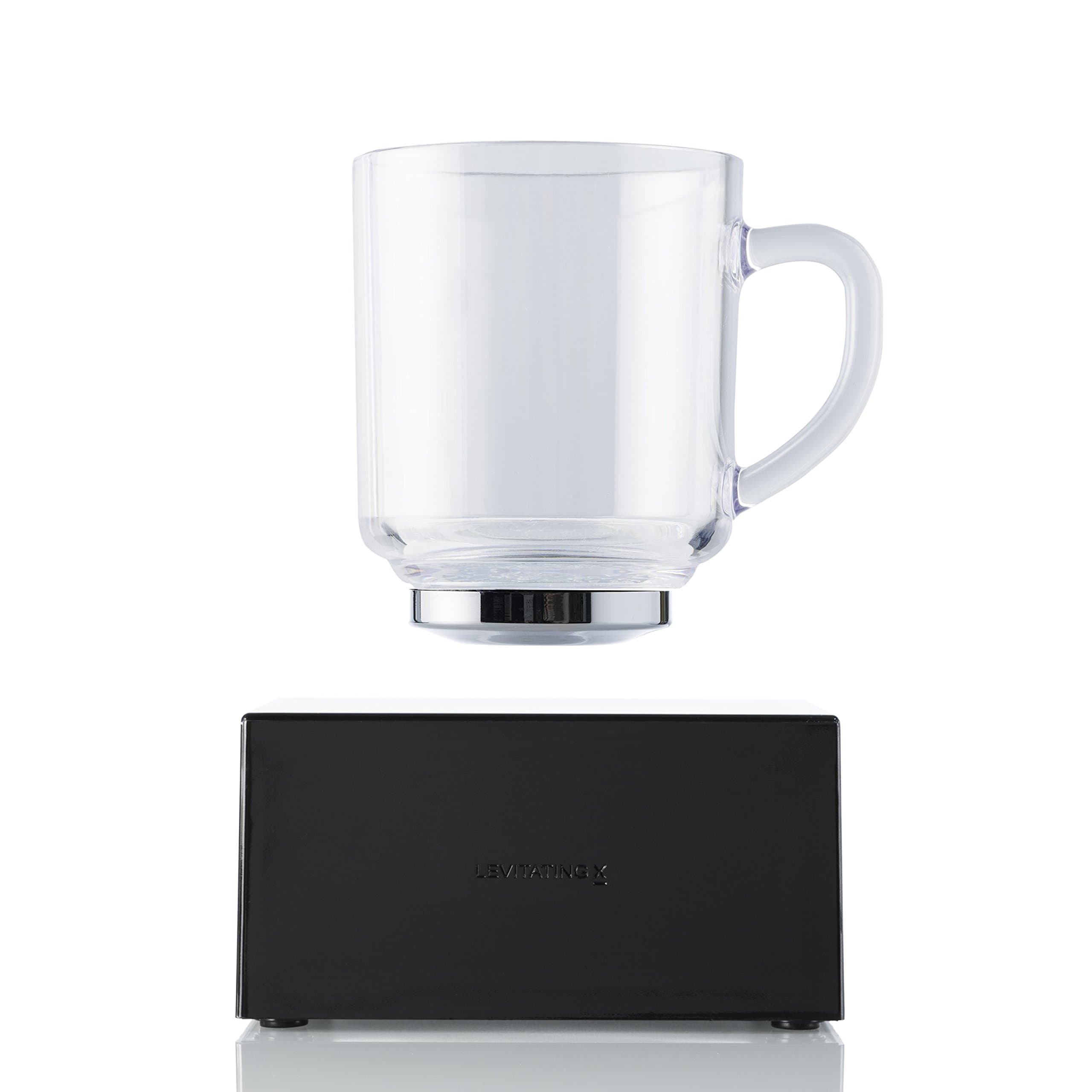 Levitating X Cup For Entertaining And Presentation - Wireless Coffee Black Base