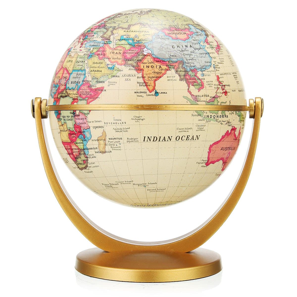 SONSAN World Globe Earth Ocean Map with Rotating Stand Geography Science Educational Equipment