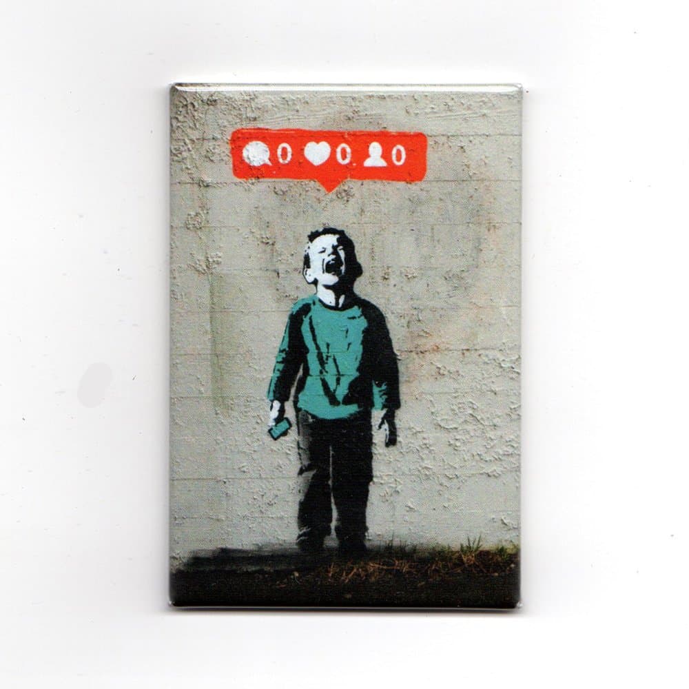 Banksy - Social MEdia - 2" x 3" Magnet