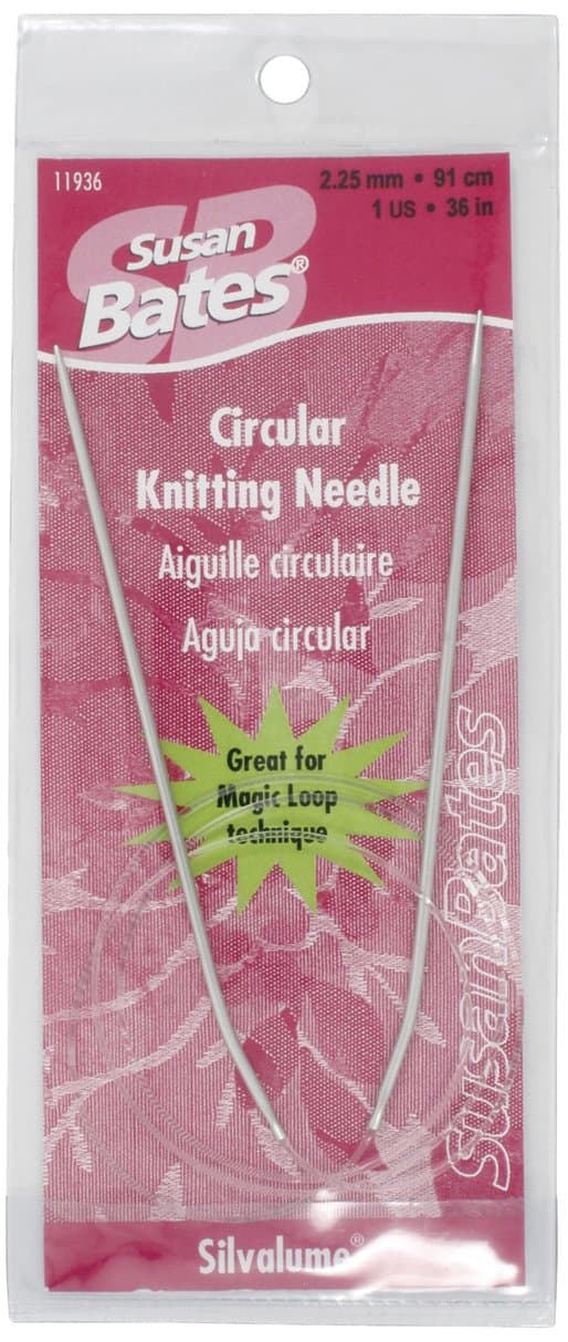 Silvalume Circular Knitting Needles 36"-Size 1/2.25mm