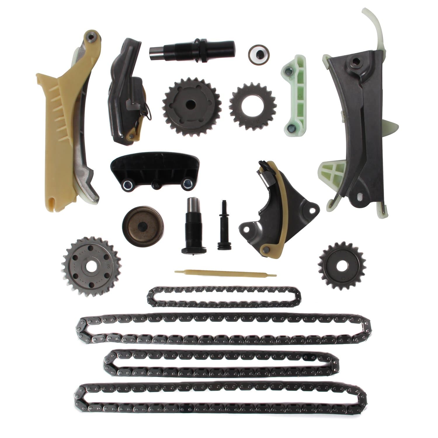 MOTORMAN Timing Chain Kit for 1997-2011 Ford 2001-2010 Mazda B4000 1998-2010 Mercury Mountaineer 4.0L V6 Includes Replacement Chains, Gears, Guides, and Tensioners - 19 pc