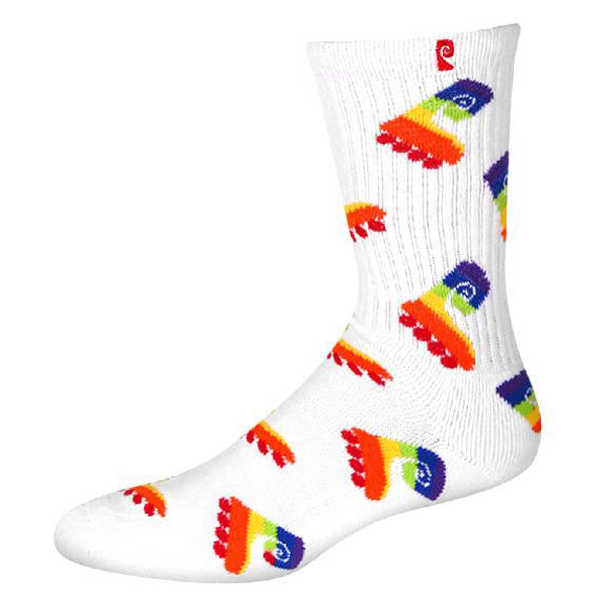 PSOCKADELIC Men's Calf Socks white White/Multi One size