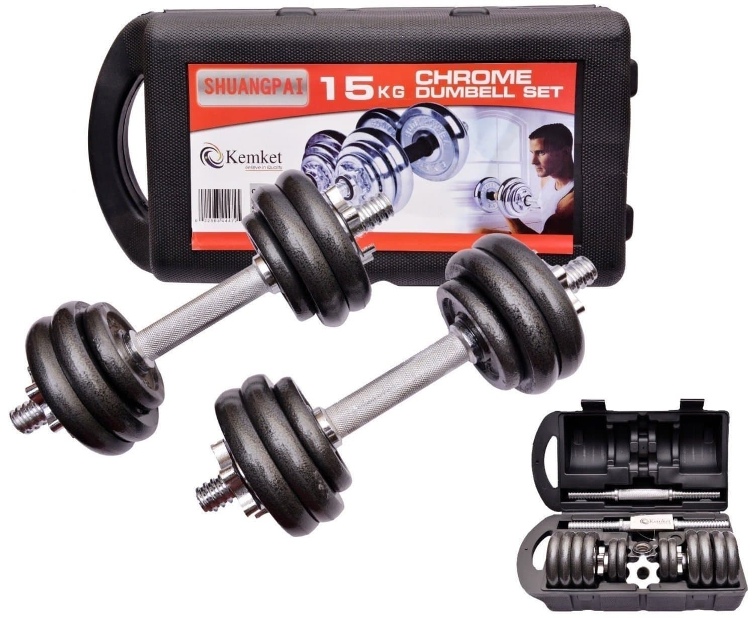 Cast Iron Dumbbell Set - 15kg and 20 Kg