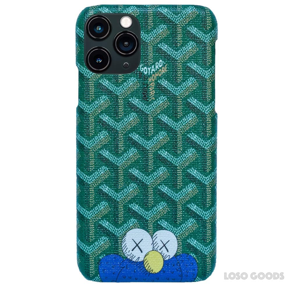 iPhone 11 Case High Fashion Style Luxury Classic Case Protective Slim iPhone Cover Monogram Logo (Green)