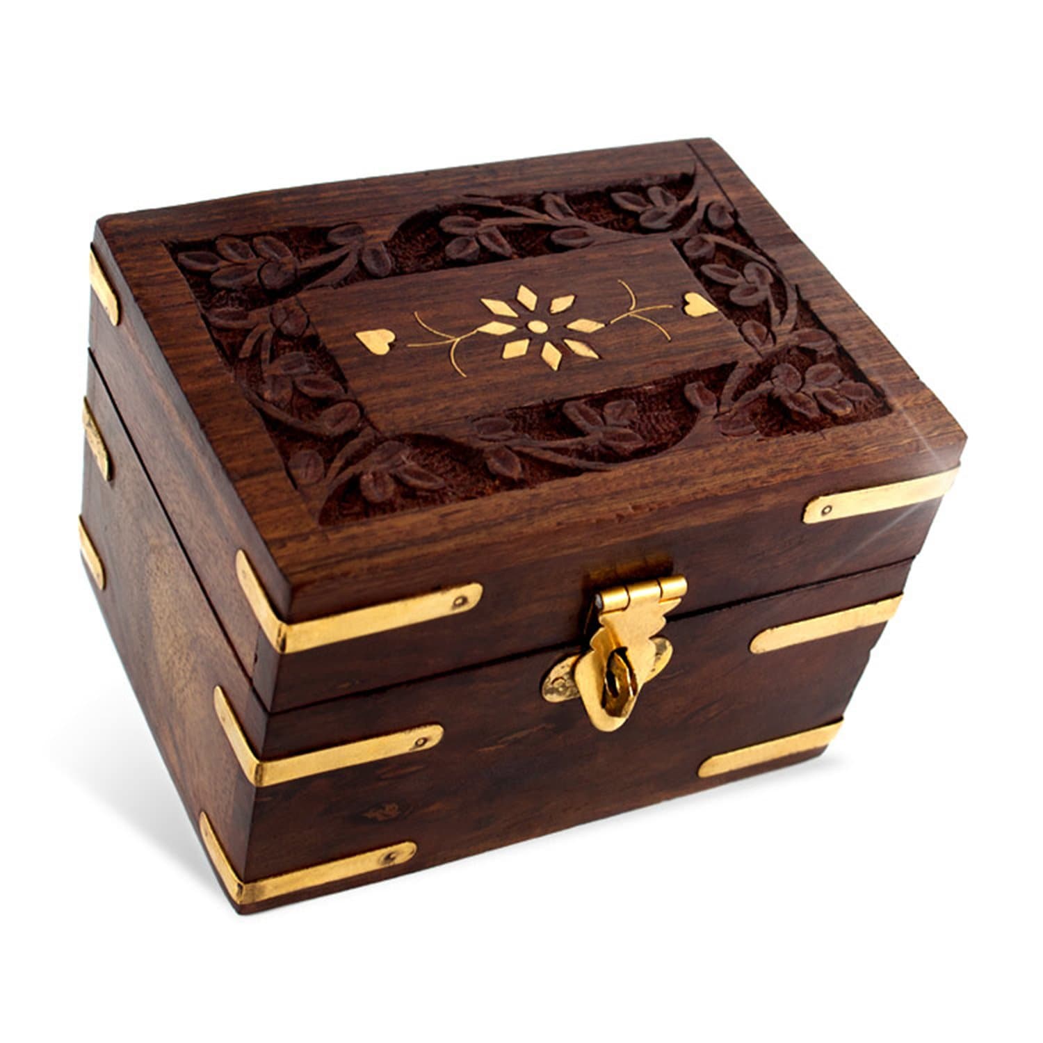 FitAir Carved Wood Aromatherapy Oils Box