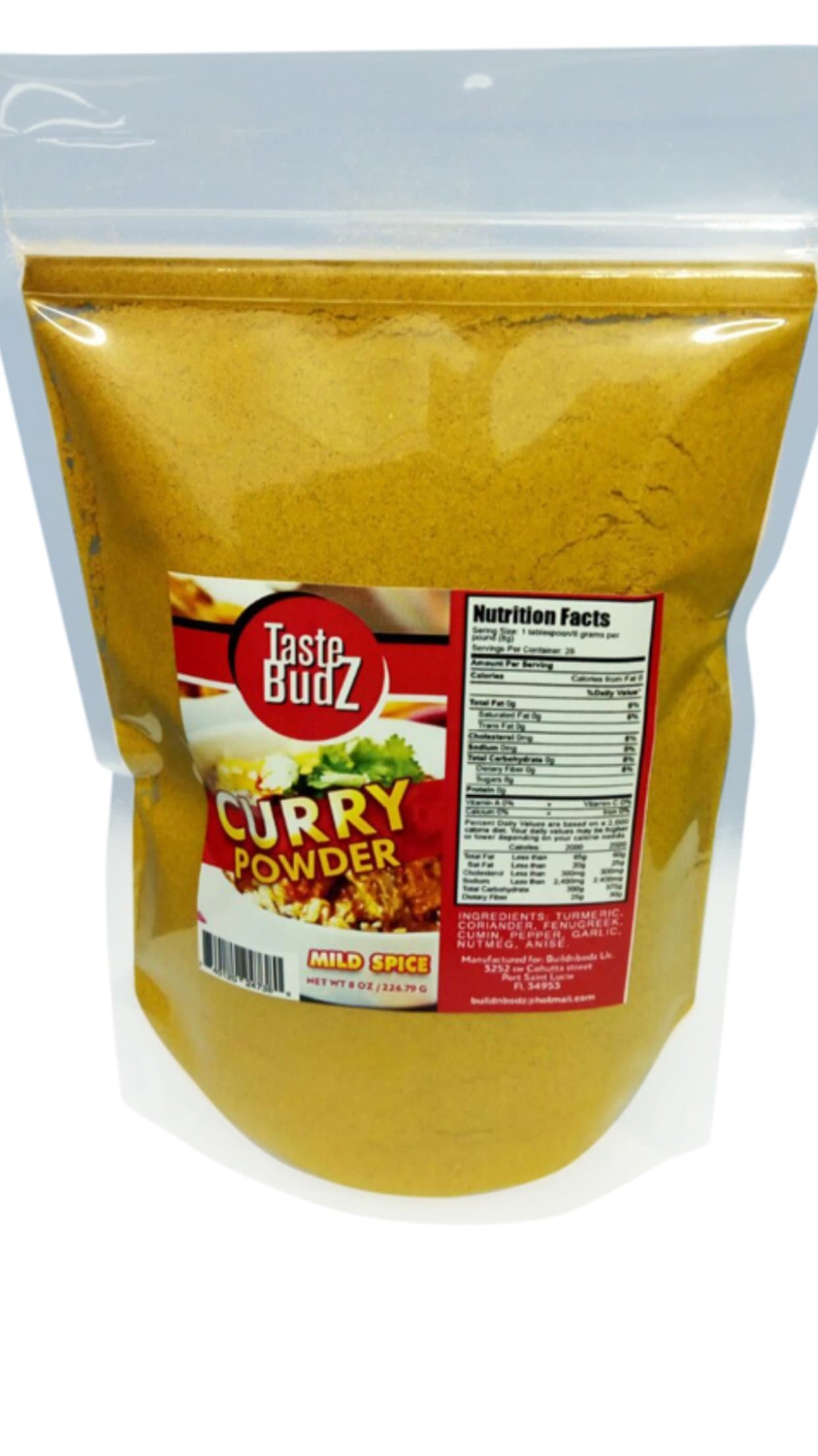 Taste BudZ Curry Powder (Mild Spice) Half Pound