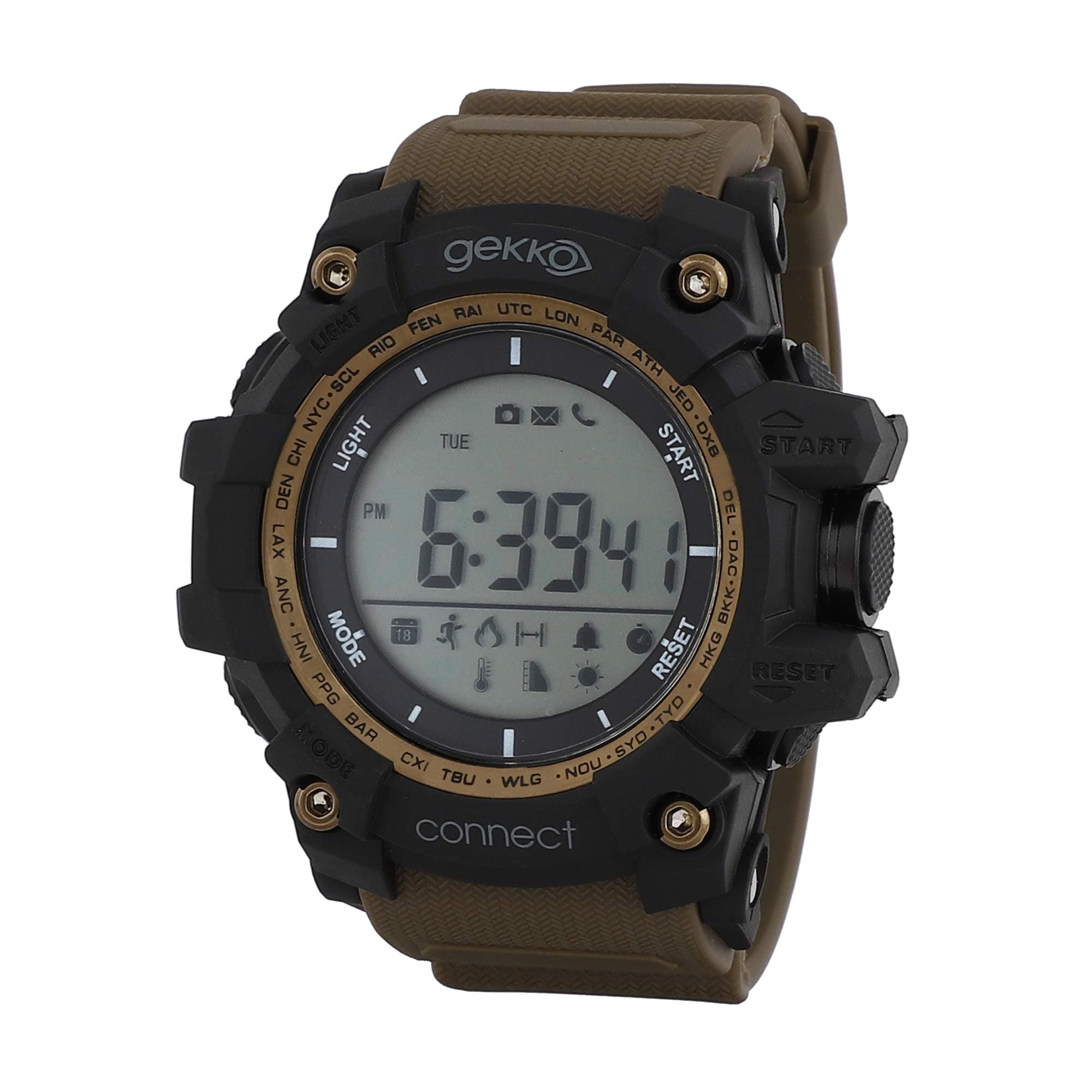 Gekko GX1 - Activity Smartwatch (Desert Brown)