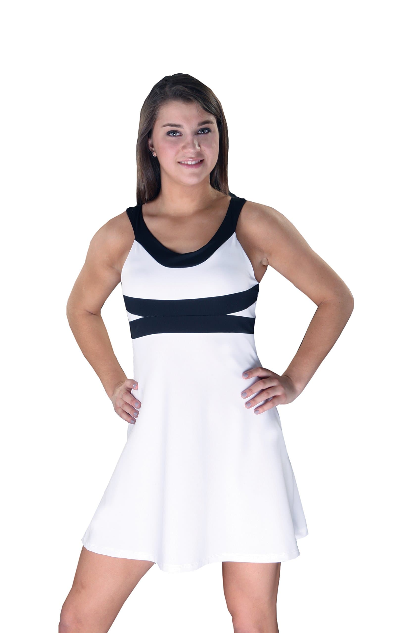 Peachy Tan Juliana Dress White