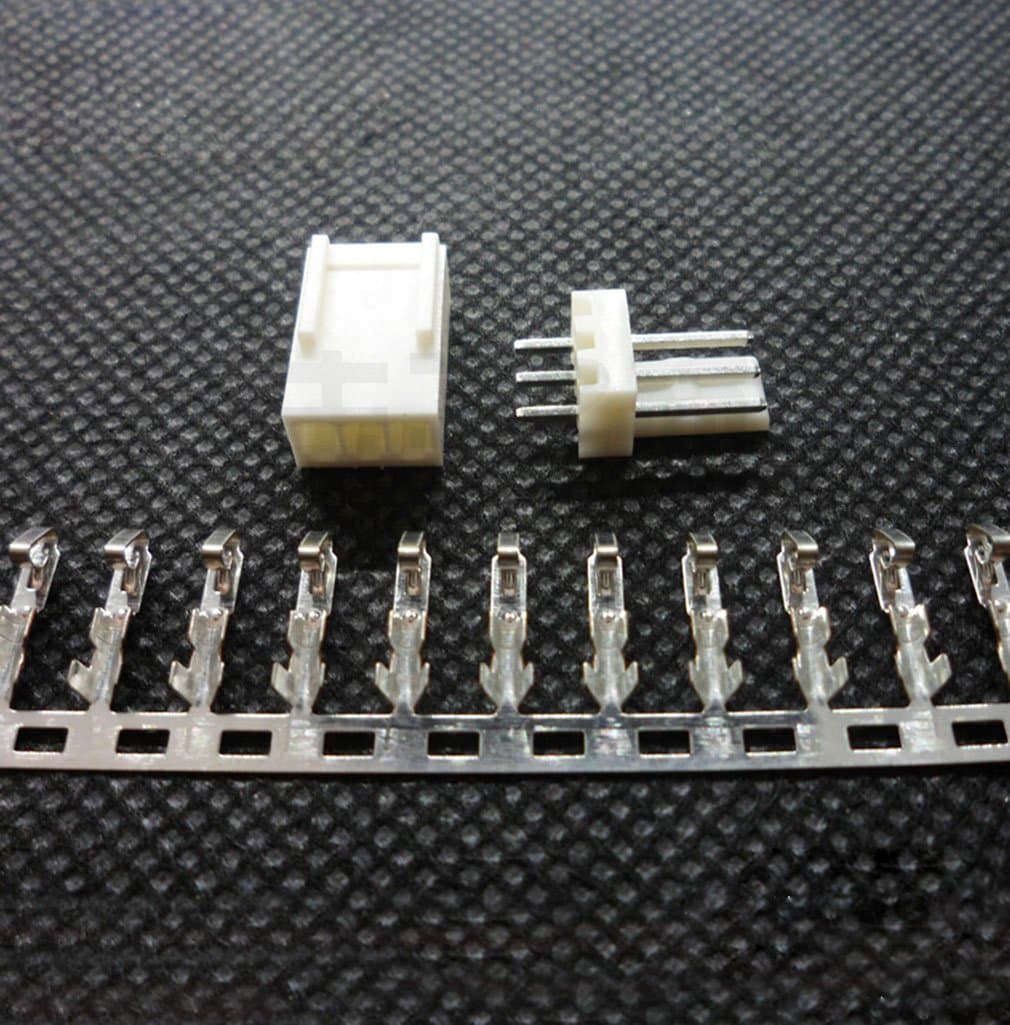 100PCS KF2510 3P 2.54MM 3 Pin IDC Cable Plug Wire PCB Female Connector Header + Terminal + Male Socket