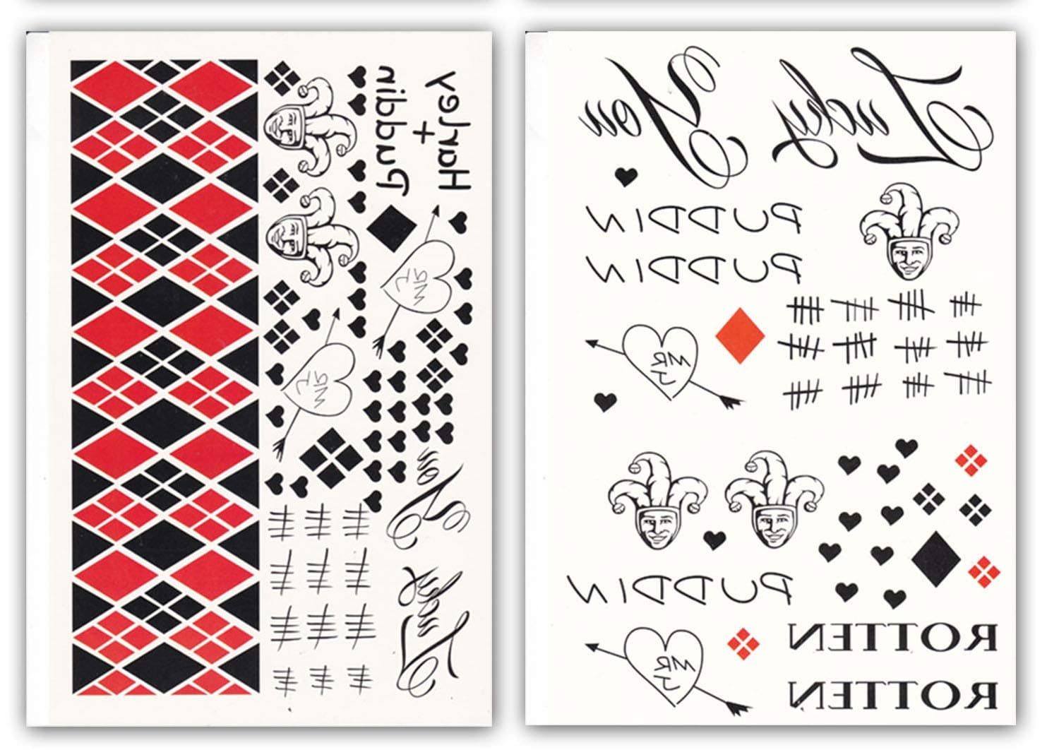 DaLin Temporary tattoos SS Full Body Bundle for Costume / Cosplay 2 Sheets (HQ Collection)