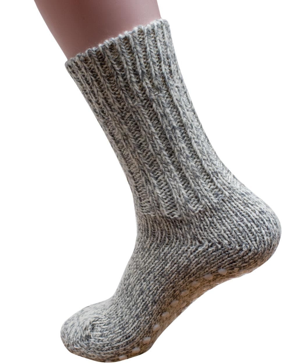 Norwegian Non-Slip Socks, 100% Virgin Wool