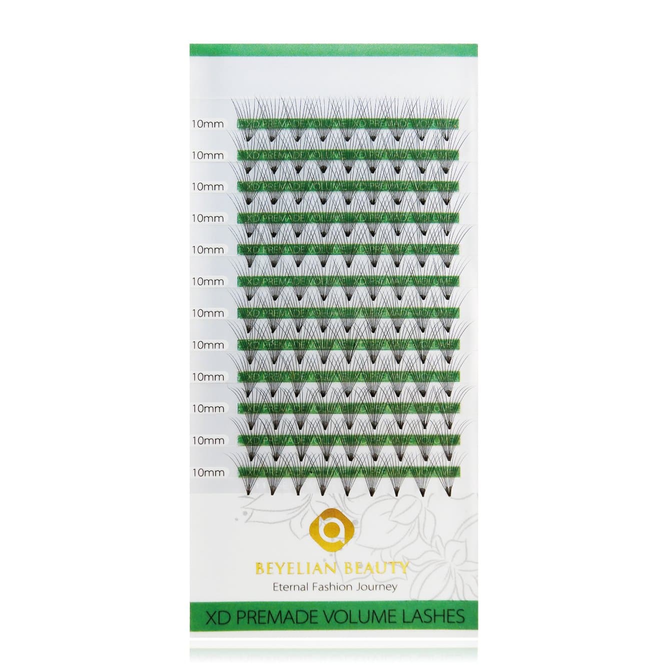 BEYELIAN Premade 8D Volume Fans Eyelash Extensions Semi Permanent Lash Extensions (0.05mm 10mm C Curl 108 pcs)