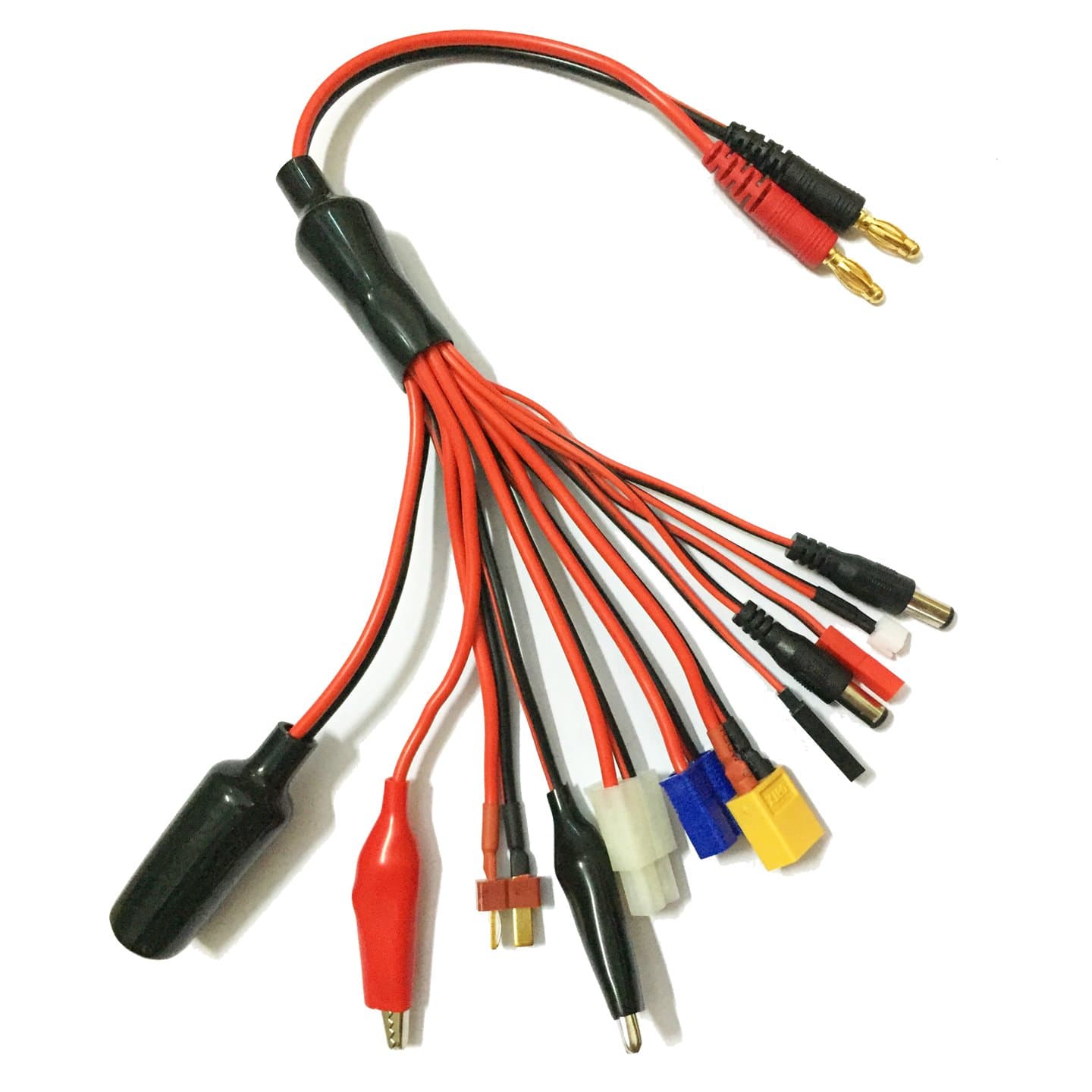 ProleadRC Multifunctional 11 in 1 Lipo Battery Multi Charger Cable Adapter Connector Banana Plug Convert Deans EC3 Tamiya XT60 JST TRX FUTABA Aliigator Clips DC 3.5mm 5.5mm Plug Transfer Line