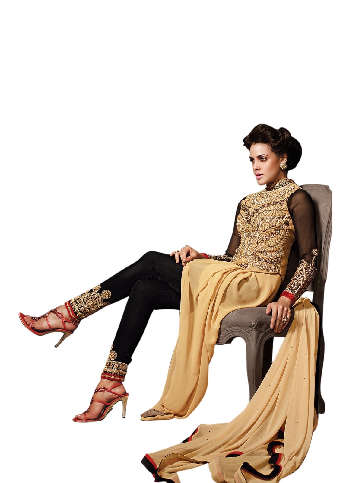 PappenBurg Women's Charming Embroidered Salwar Suit