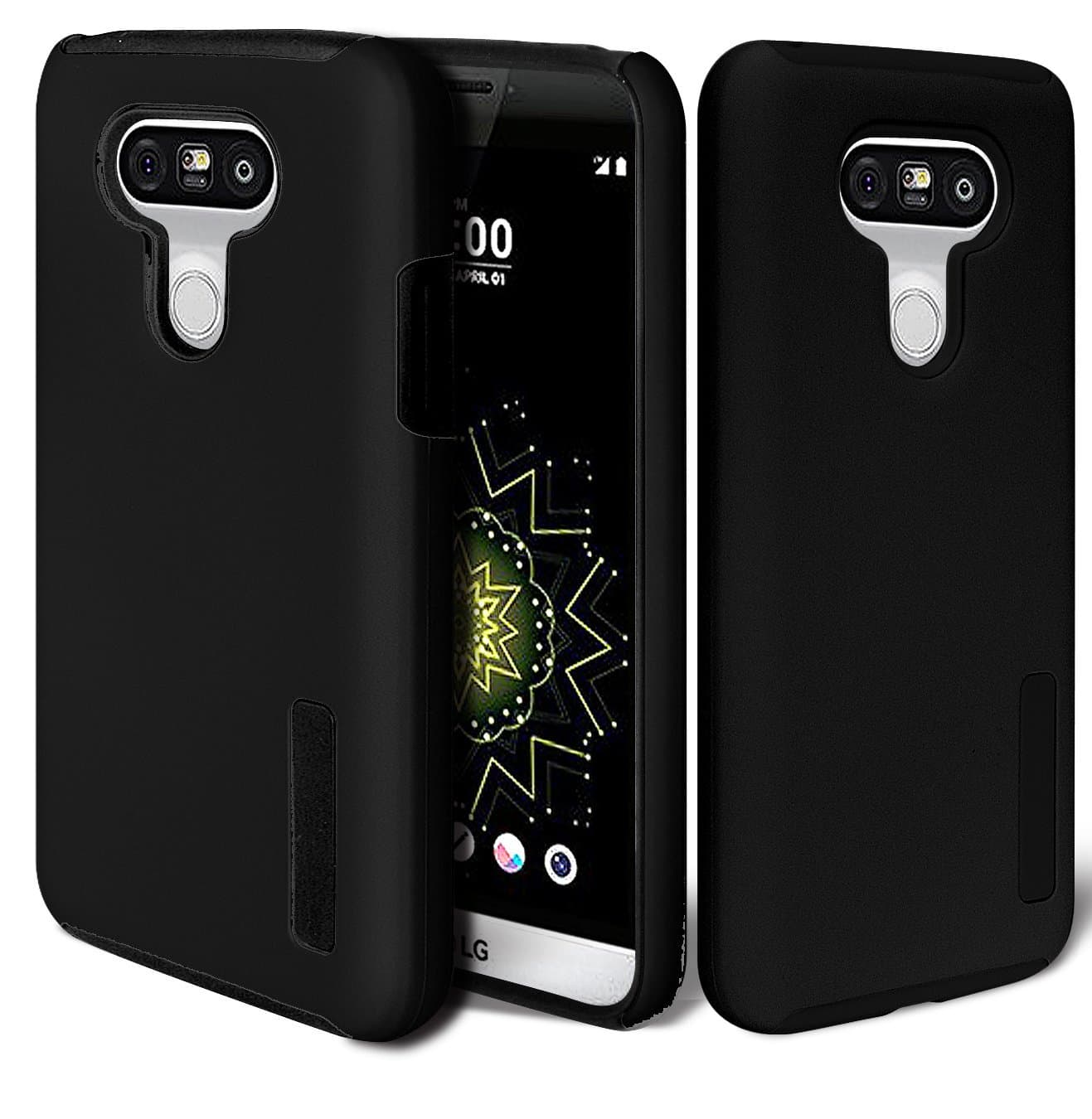 LG G5 Case, Phonelicious [Slim Fit][Heavy Duty] Ultimate Drop Protection Rugged Cover for LG G5 + Clear Screen Protector & Stylus (BLACK MATTE)