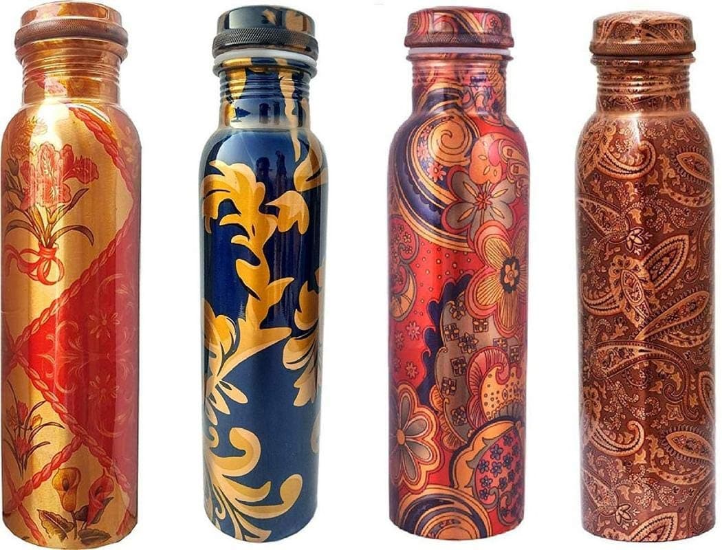 Just Copper Copper Bottle, 1000ml, Set of 4